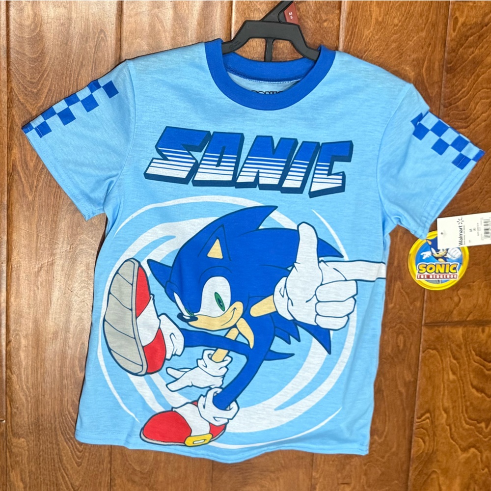NWT Size Medium Sonic the Hedgehog Blue Pajama Set